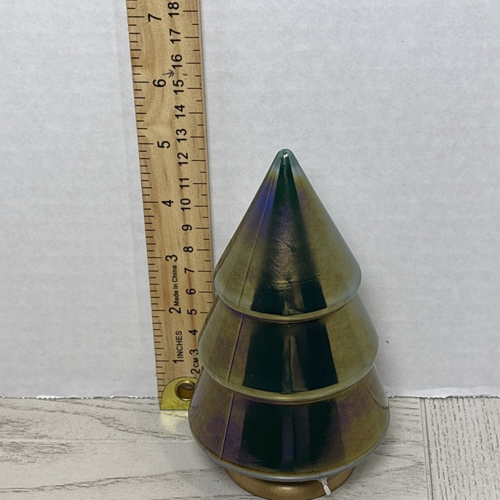 Target Bullseye Multicolor-Tone Glass Oil Slick Trees Set Of 2~ Festive~NWOT! - Picture 5 of 5